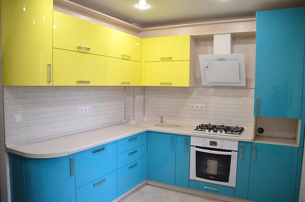 Акриловые кухни-Кухня МДФ в эмали «Модель 167»-фото2