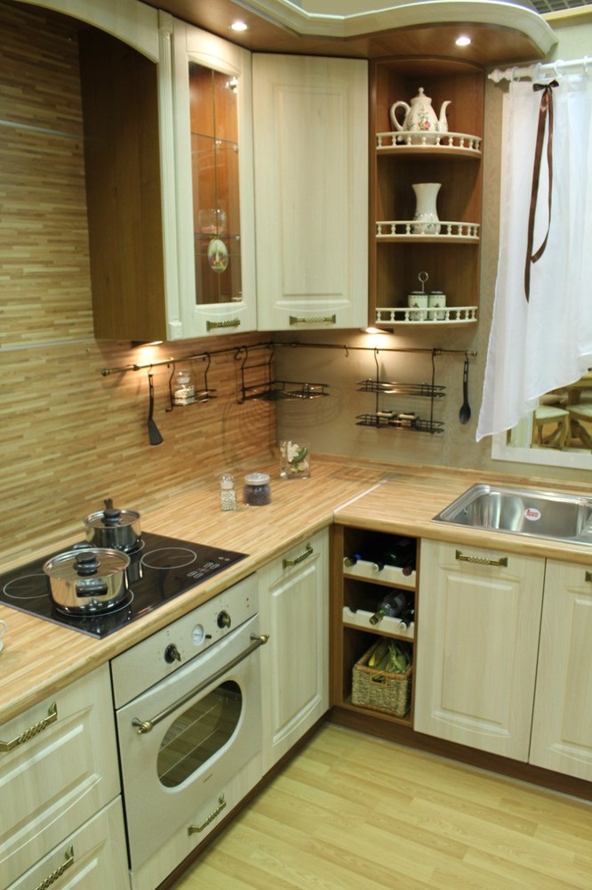 Белый кухонный гарнитур-Кухня МДФ в ПВХ «Модель 128»-фото4