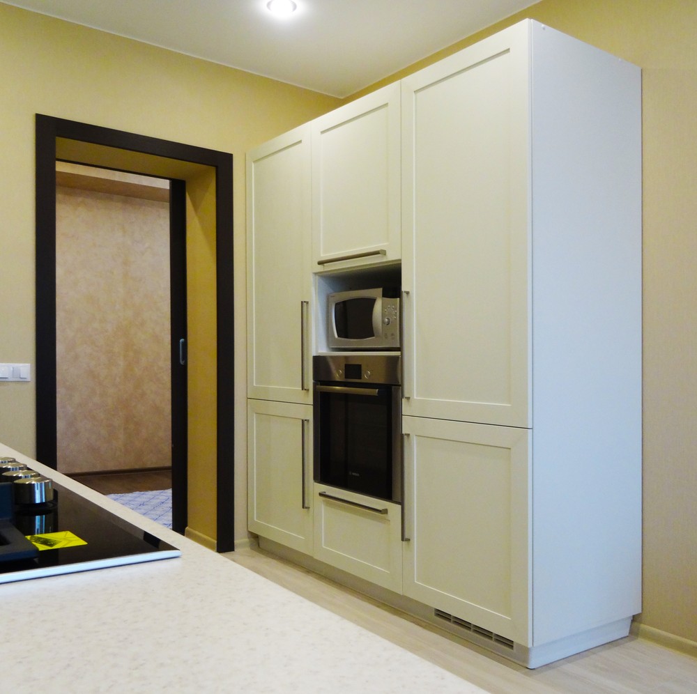 Белый кухонный гарнитур-Кухня МДФ в ПВХ «Модель 26»-фото2