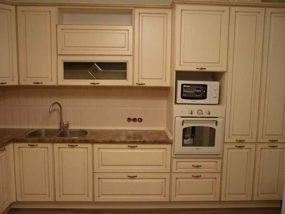 Белый кухонный гарнитур-Кухня из массива «Модель 242»-фото4