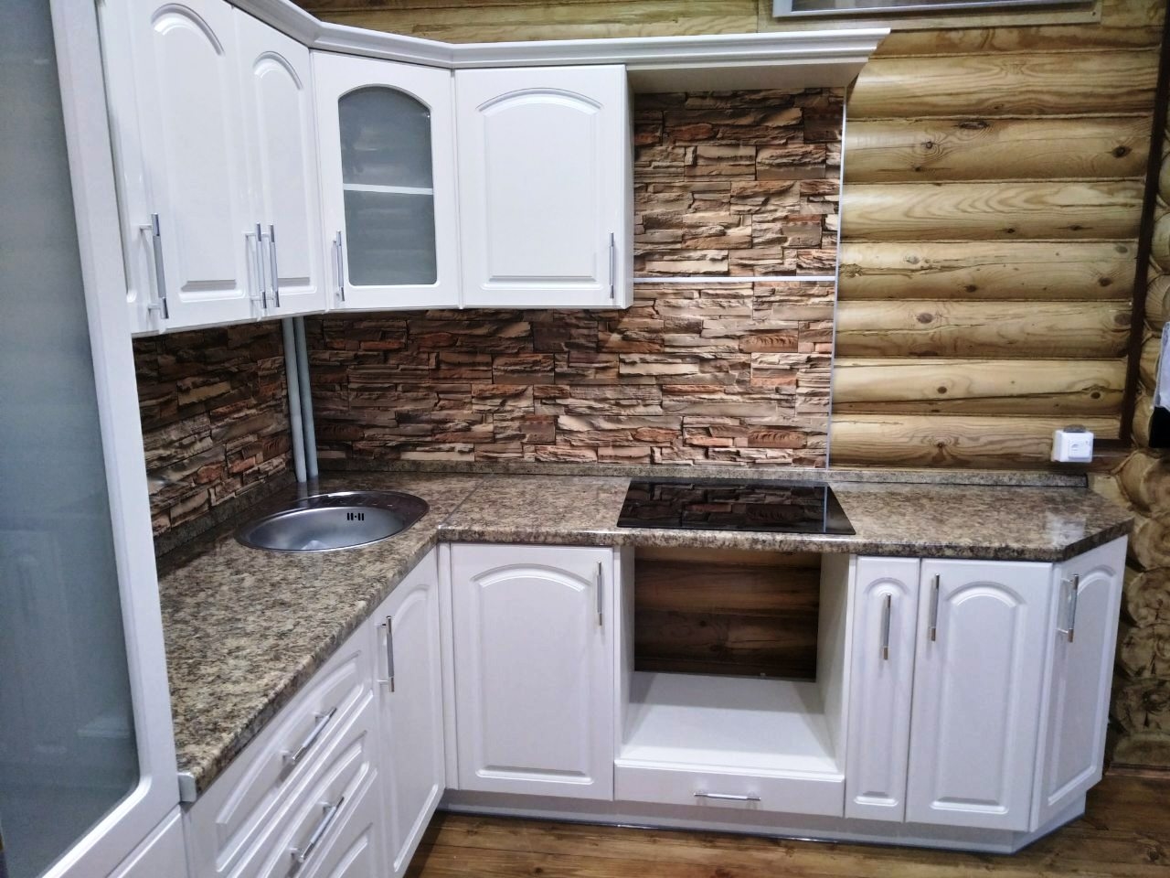 Белый кухонный гарнитур-Кухня МДФ в эмали «Модель 546»-фото3