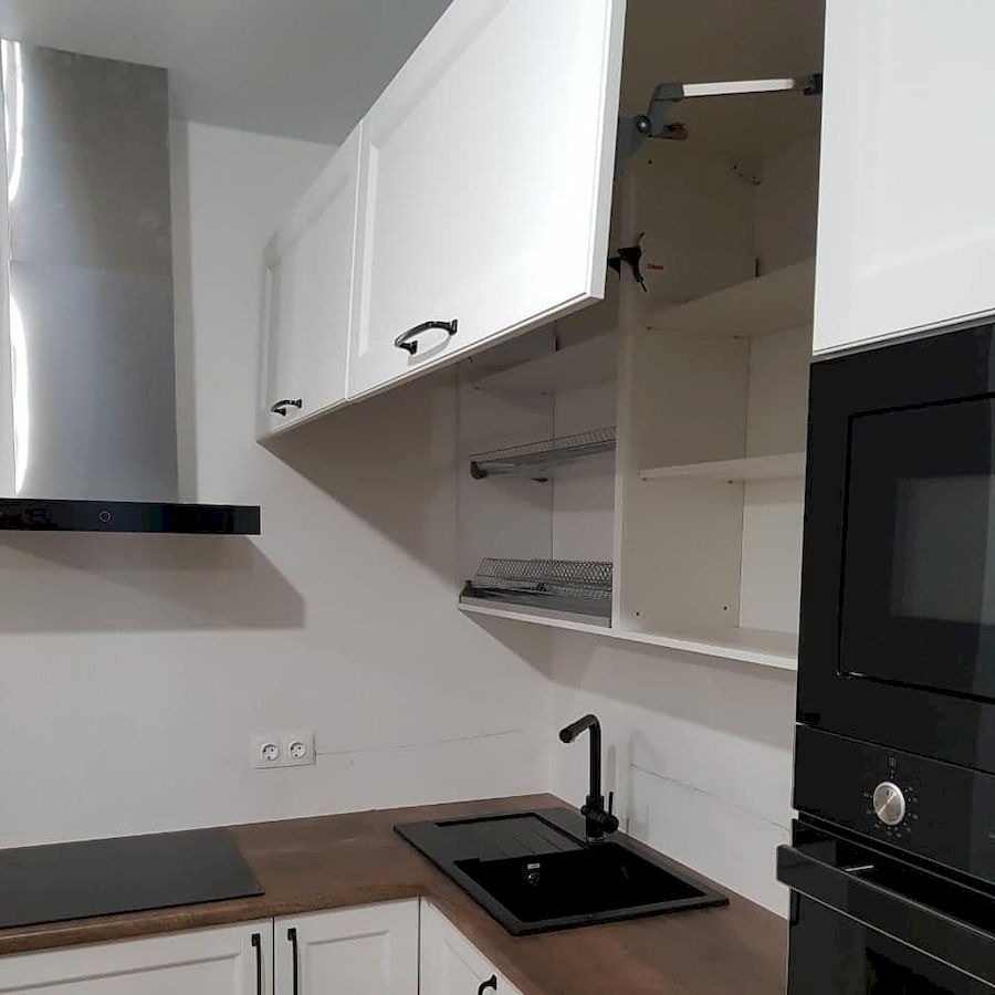 Белый кухонный гарнитур-Кухня МДФ в эмали «Модель 674»-фото4