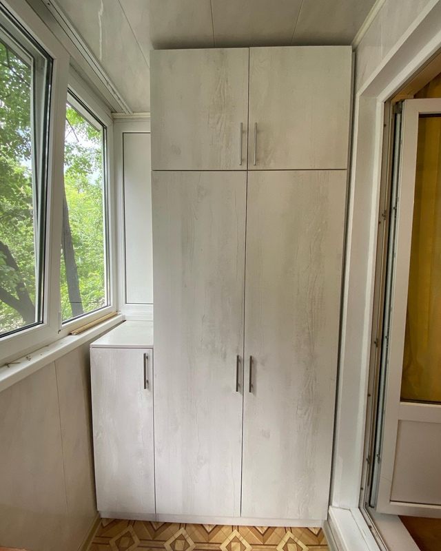 Шкафы-Шкаф на балкон по размеру «Модель 188»-фото1