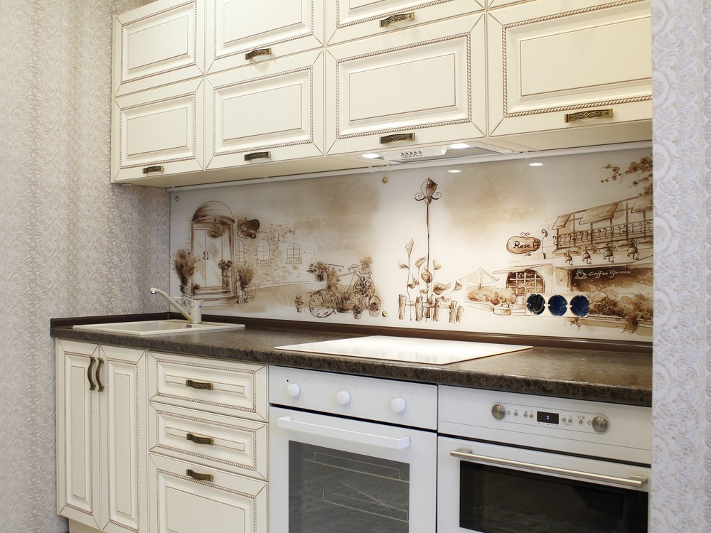 Белый кухонный гарнитур-Кухня МДФ в ПВХ «Модель 140»-фото2
