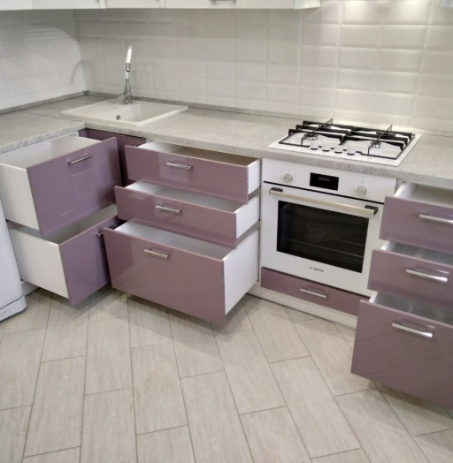 Белый кухонный гарнитур-Кухня МДФ в ПВХ «Модель 544»-фото8